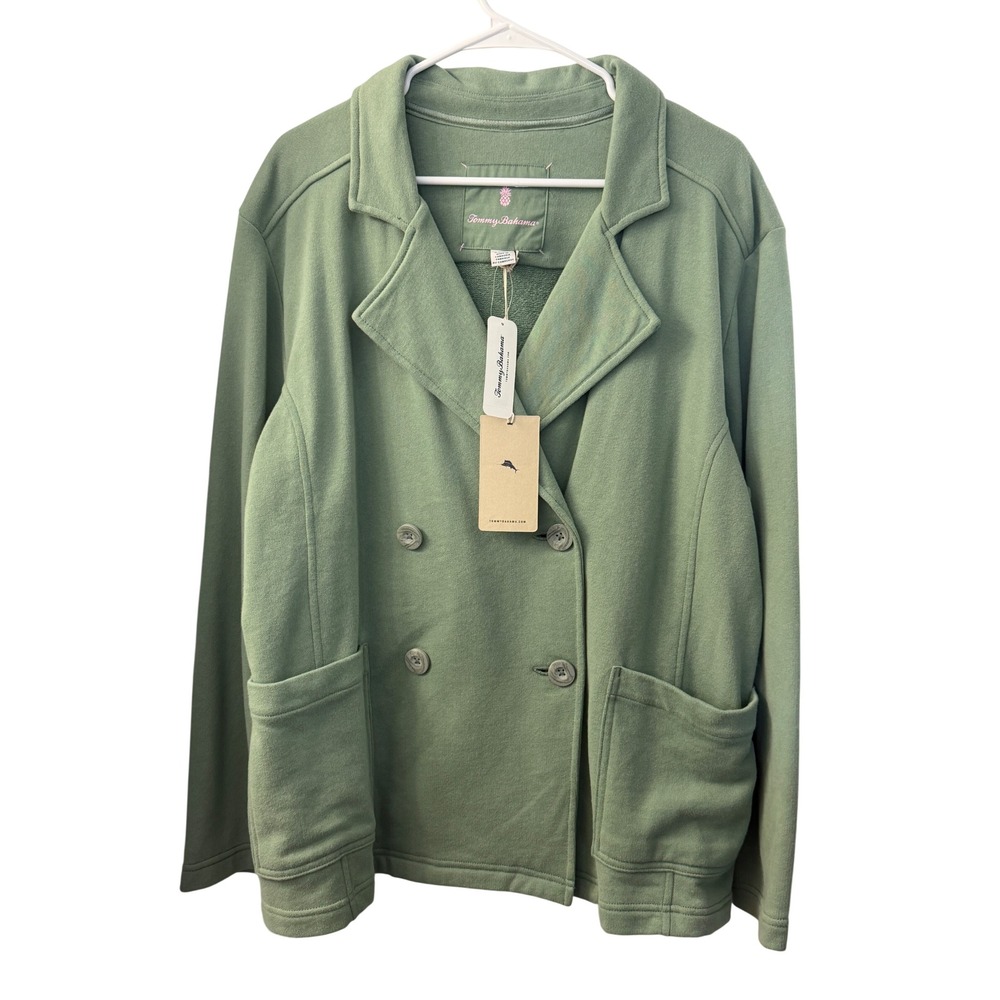 Tommy Bahama Marina Del Mar Peacoat Tropical Fern Green Cotton XL SW221987
